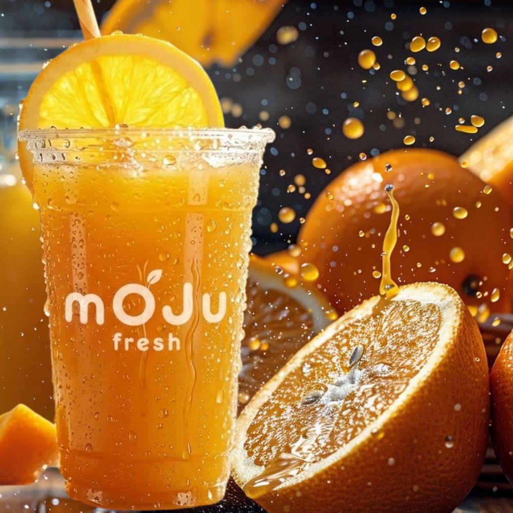 Mojufresh Mauritius fresh orange juice cup