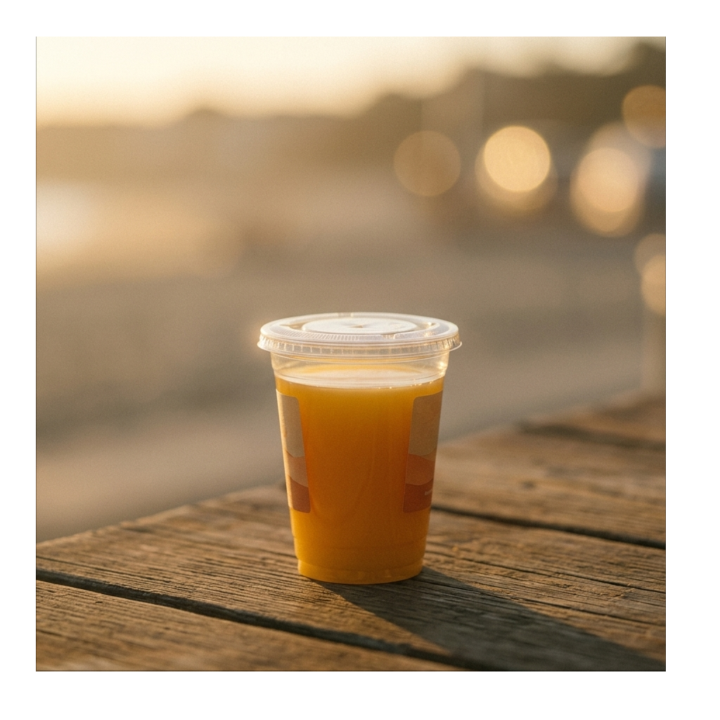 Cold cup of fresh orange juice, perfect for Mauritius's hot season