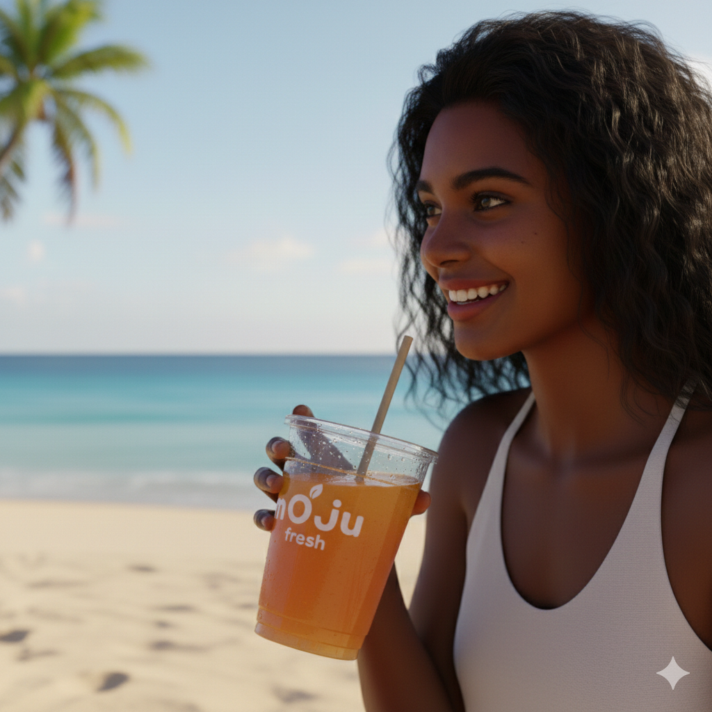 Mojufresh smart juicer vending machine, the kind of second machine franchise owners add when expanding a juice franchise
